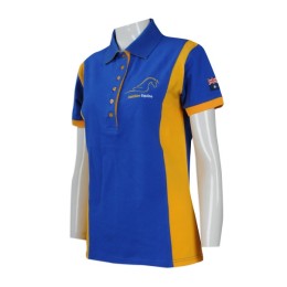 P833 來樣訂做女裝短袖Polo恤 網上下單女裝短袖Polo恤 澳洲 女裝6粒鈕胸筒 款式Polo恤生產商    彩藍色 P833 來樣訂做女裝短袖Polo恤 網上下單女裝短袖Polo恤 澳洲 女裝6粒鈕胸筒 款式Polo恤生產商    彩藍色